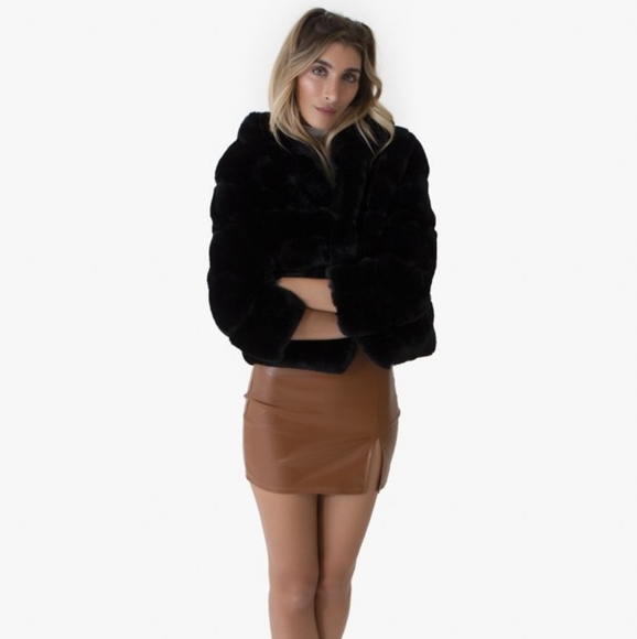 🍁hood fur jacket/coat - Picture 4 of 8